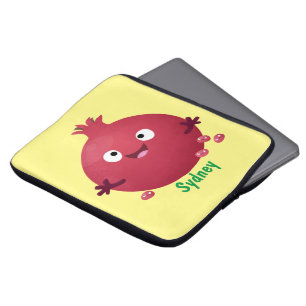 Housse Pour Ordinateur Portable Caricature de fruits à la grenade joyeux