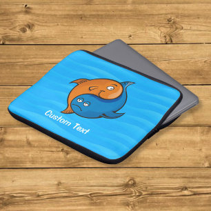 Housse Pour Ordinateur Portable Caricature de poisson Yin Yang
