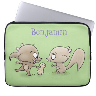 Housse Pour Ordinateur Portable Caricature d'écureuils marrants
