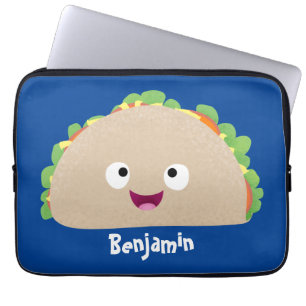 Housse Pour Ordinateur Portable Caricature joli sourire taco dessin animé