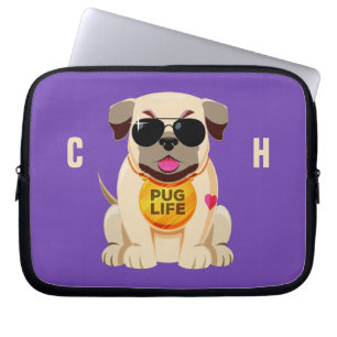 Housse Pour Ordinateur Portable Carlin Vie personnalisée nom et couleur des manche