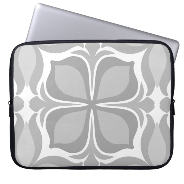 Housse Pour Ordinateur Portable Carreaux géométriques neutres (Devant)