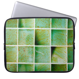 Housse Pour Ordinateur Portable Carreaux verts
