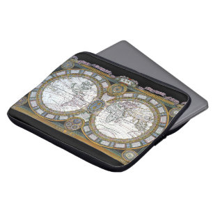 Housse Pour Ordinateur Portable Carte ancienne du monde par Claude Auguste Berey