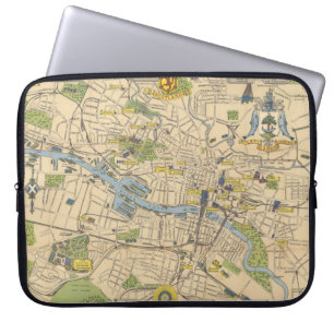 Housse Pour Ordinateur Portable Carte de Glasgow, Angleterre
