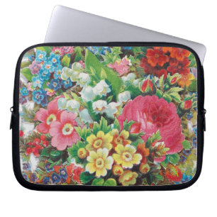 Housse Pour Ordinateur Portable Carte de la Saint-Valentin de l'ère victorienne, B