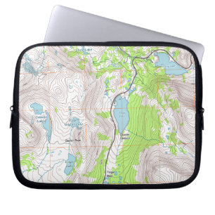 Housse Pour Ordinateur Portable Carte du contour topographique