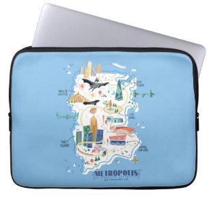 Housse Pour Ordinateur Portable Carte du livre de Metropolis
