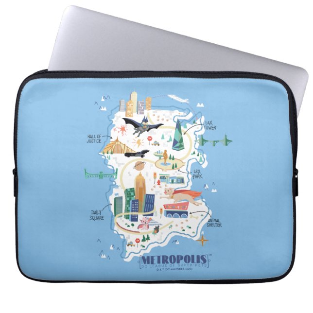 Housse Pour Ordinateur Portable Carte du livre de Metropolis (Devant)