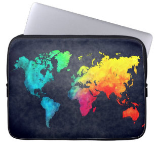 Housse Pour Ordinateur Portable carte du monde