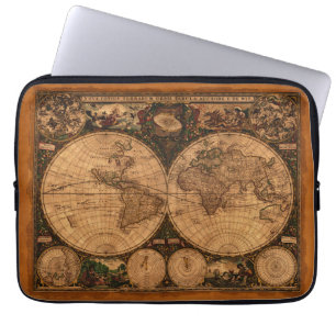 Housse Pour Ordinateur Portable Carte du Vieux Monde Nova Totuis