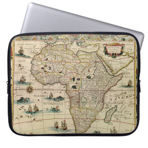 Housse Pour Ordinateur Portable Carte vintage de l'Afrique de 1660's par Willem