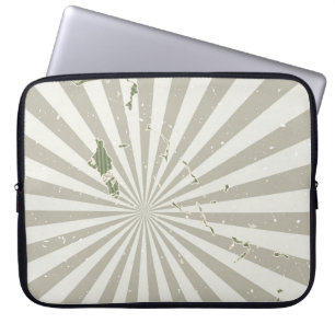 Housse Pour Ordinateur Portable Carte vintage des Bahamas. Poster Grunge avec la c