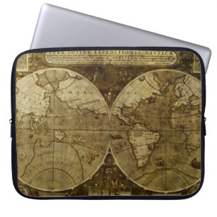 Housse Pour Ordinateur Portable Cartes vintage vieux monde