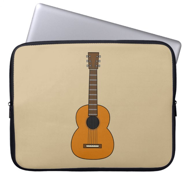 Housse Pour Ordinateur Portable Carton simple de guitare acoustique (Devant)