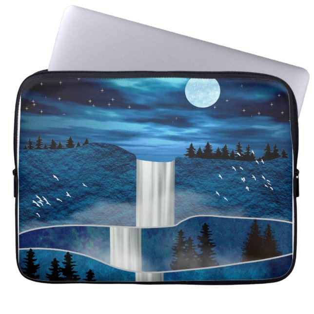 Housse Pour Ordinateur Portable Cascade bleue (Devant)