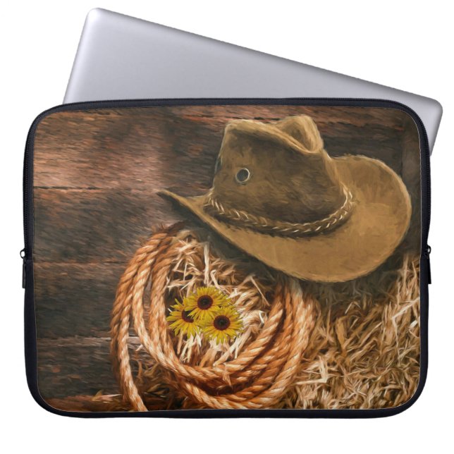 Housse Pour Ordinateur Portable Casquette Cowboy (Devant)