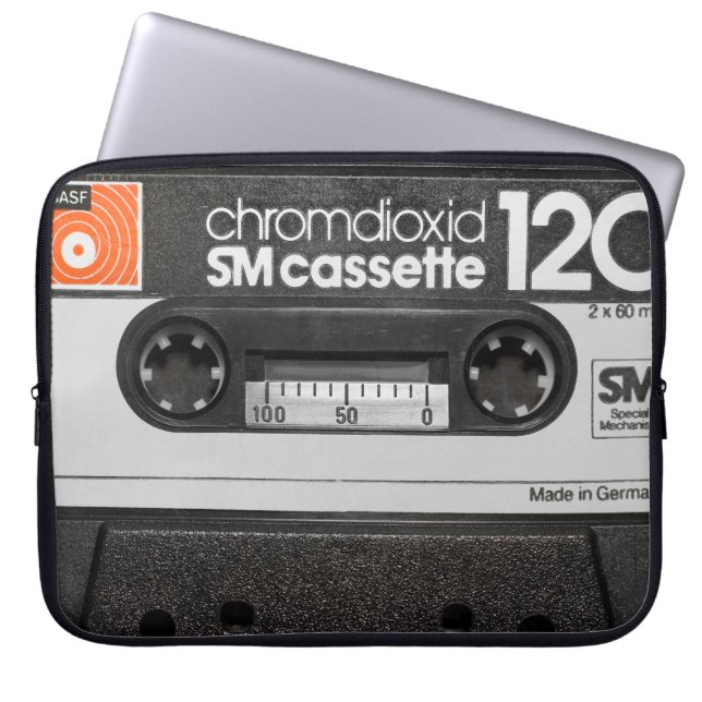 Housse Pour Ordinateur Portable Cassette vintage BASF : Élément du collecteur (Devant)