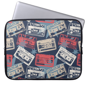 Housse Pour Ordinateur Portable Cassettes Vielles Musique Vintage sans couture