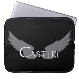 Housse Pour Ordinateur Portable Castiel Falln Avec Ailes Blanc