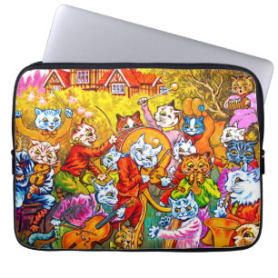 Housse Pour Ordinateur Portable Cat Musical Band