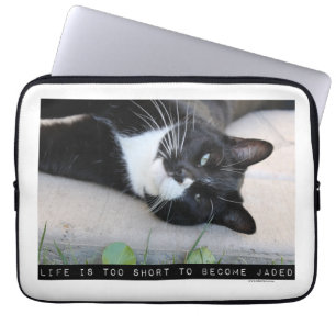 Housse Pour Ordinateur Portable Cat non Jaded Motivational Advice Cat