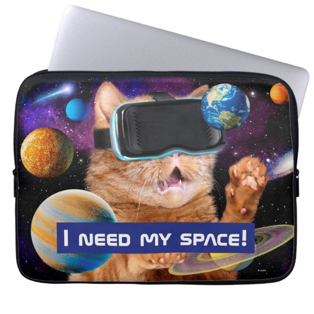 Housse Pour Ordinateur Portable Cat VR dans l'espace (Devant)