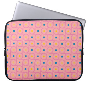 Housse Pour Ordinateur Portable Cercle de verrouillage rose moderne du milieu du s