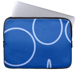 Housse Pour Ordinateur Portable Cercles et Boucle sur Bleu