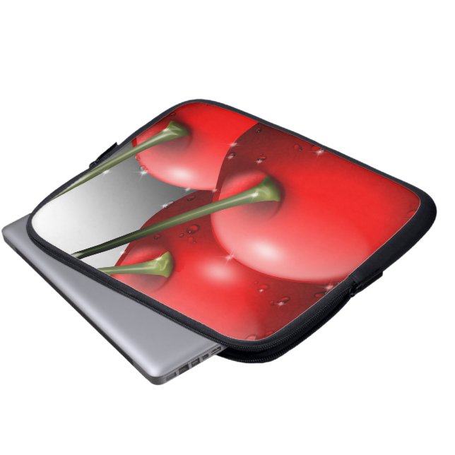 Housse Pour Ordinateur Portable Cerises avec manches pour ordinateur portable Dew (Devant bas)