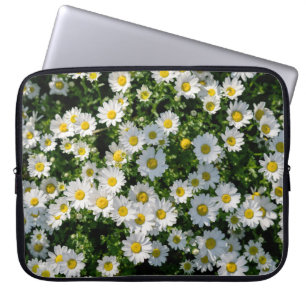 Housse Pour Ordinateur Portable Champ de marguerite du printemps : Arrière - plan 