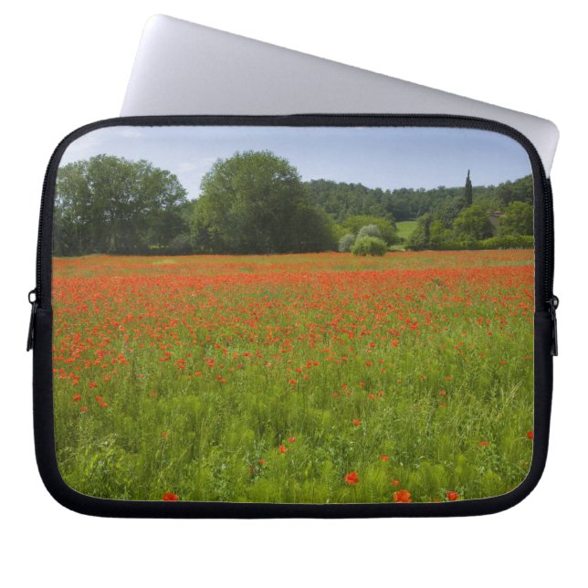 Housse Pour Ordinateur Portable Champ de pavot, Chiusi, Italie (Devant)