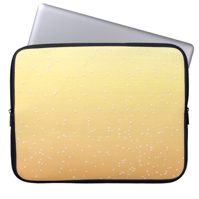Housse Pour Ordinateur Portable Champagne avec petites bulles Art Arrière - plan (Devant)