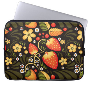 Housse Pour Ordinateur Portable Champs de fraises Khokhloma motif floral