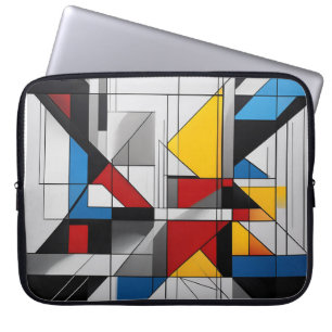 Housse Pour Ordinateur Portable Chaos géométrique coloré