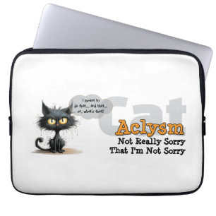 Housse pour ordinateur portable Chaos Kitty : Sans