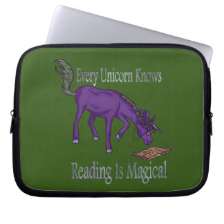 Housse Pour Ordinateur Portable Chaque Unicorne Connaît Le Manche De Livre
