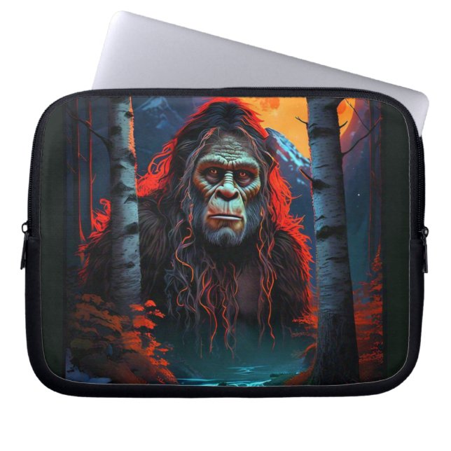 Housse Pour Ordinateur Portable Chasse Sasquatch Moonlit (Devant)