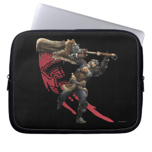 Housse Pour Ordinateur Portable Chasseur masculin avec la grande armure d'épée e