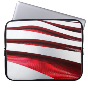 HOUSSE POUR ORDINATEUR PORTABLE CHÂSSIS DE MÉTAL BLANC ET ROUGE