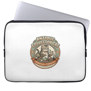 Housse Pour Ordinateur Portable Chat Collectionneur D'antiquités Chat Collectionne