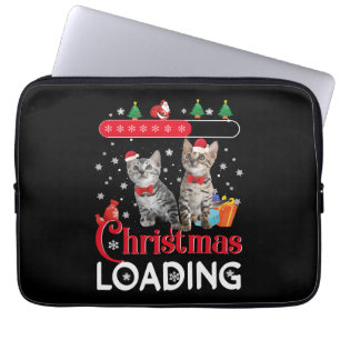 Housse Pour Ordinateur Portable Chat de Noël moche drôle