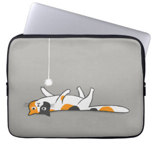 Housse Pour Ordinateur Portable Chat Funny Cute Calico   Kitty Lover