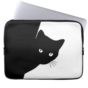 Housse Pour Ordinateur Portable Chat noir