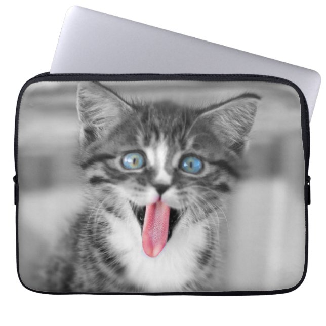 Housse Pour Ordinateur Portable Chaton drôle (Devant)