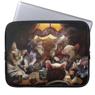 Housse Pour Ordinateur Portable Chats jouant au poker