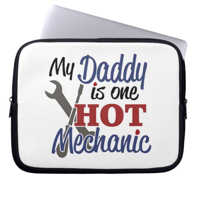Housse Pour Ordinateur Portable Chaud mécanicien papa (Devant)