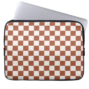 Housse Pour Ordinateur Portable Check Rust Checkered Terracotta Checkerboard