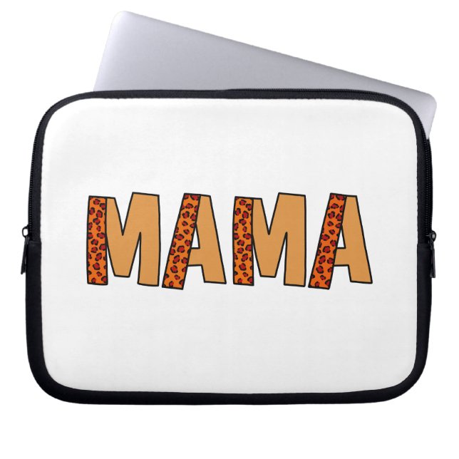 Housse Pour Ordinateur Portable Cheetah Print Leopard Maman (Devant)