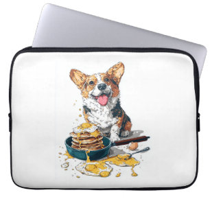 Housse Pour Ordinateur Portable Chef Corgi � Chien de cuisine drôle